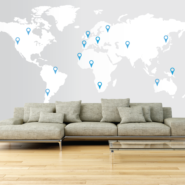 Large World Map wall Decal
